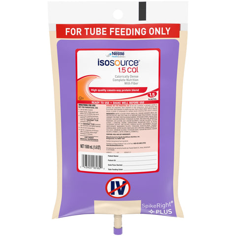 Isosource® 1.5 Cal Ready to Hang Tube Feeding Formula, 50.7 oz. Bag