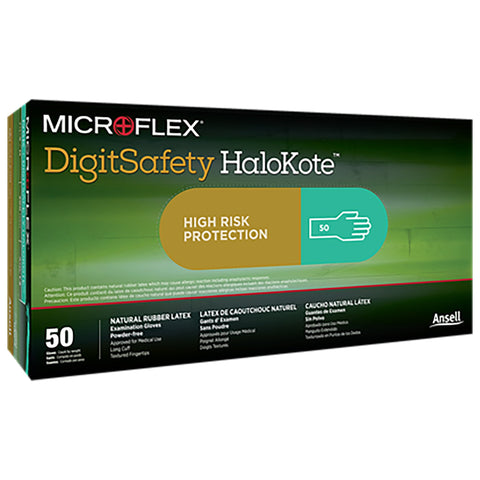 MICROFLEX® DigitSafety HaloKote™ DSK Latex Exam Glove, Extra Large, Green