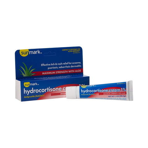 sunmark® Hydrocortisone Itch Relief Cream, 1 oz. Tube