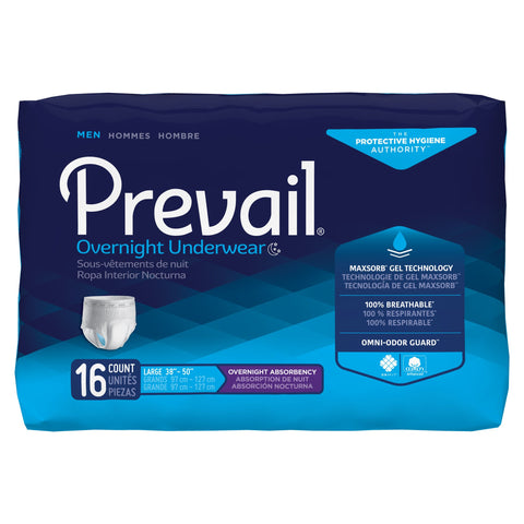 Prevail® Men's Overnight Overnight Absorbent Underwear