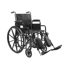 McKesson Standard Wheelchair with Padded, Removable Arm, Composite Mag Wheel, 18 in. Seat, Swing Away Elevating Footrest