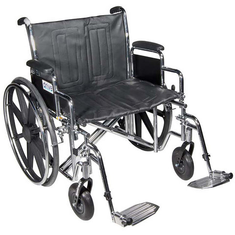 drive™ Sentra EC Heavy Duty Wheelchair with Swing Away Footrests