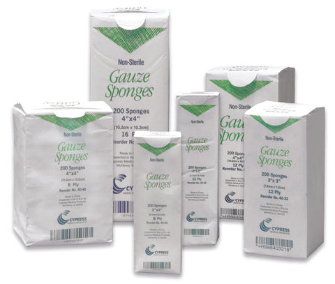 Cypress Gauze Sponge, 200 per pack