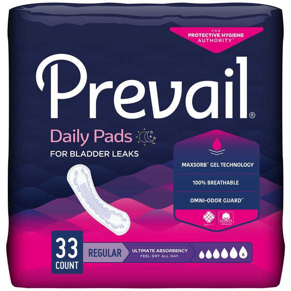 Prevail® Daily Pads Ultimate Bladder Control Pad, 16 Inch Length