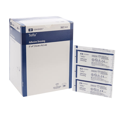 Telfa™ Adhesive Dressing, 3 x 4 Inch - Adroit Medical Equipment