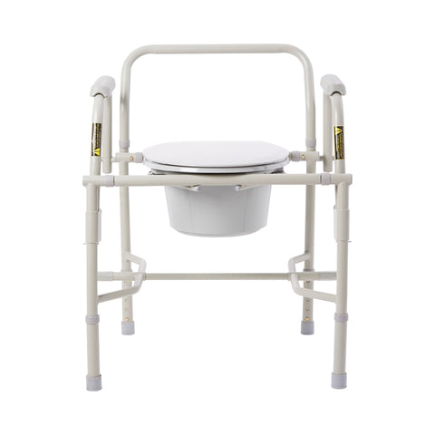 drive™ Deluxe Steel Drop Arm Commode Chair