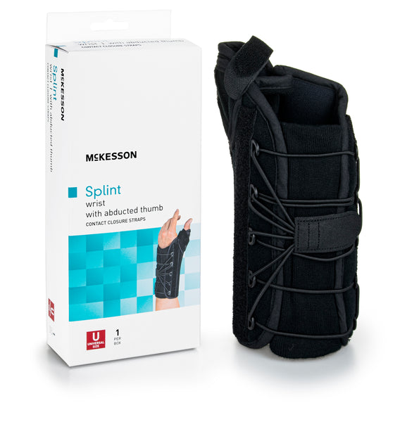 McKesson Right Wrist Splint with Abducted Thumb, One Size Fits Most
