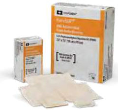 Kendall™ AMD Adhesive with Border Antimicrobial Foam Dressing, 1¾ x 3¼ Inch