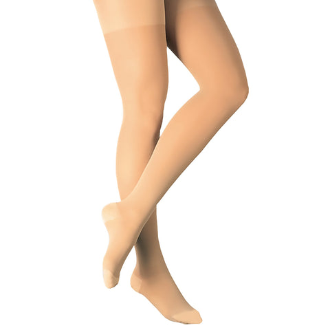 Loving Comfort® Thigh High Compression Stockings, Large, Beige