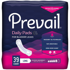 Prevail® Daily Pads Maximum Bladder Control Pad, 13 Inch Length