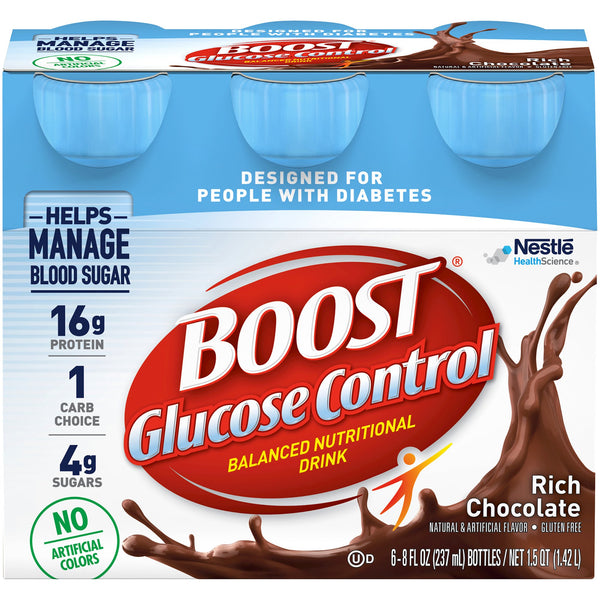 Boost Glucose Control® Chocolate Oral Supplement, 8 oz. Bottle, 6 per Pack