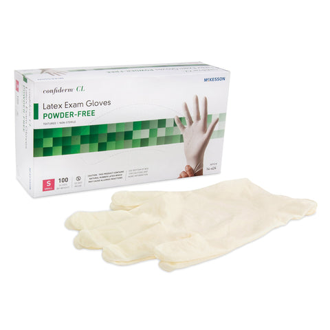 McKesson Confiderm® CL Latex Gloves, Small, Ivory