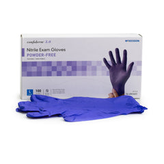 McKesson Confiderm® 3.0 Nitrile Standard Cuff Length Exam Glove, Large, Blue