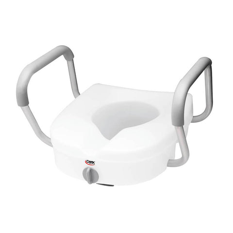 Carex® E Z Lock™ Raised Toilet Seat with Armrests