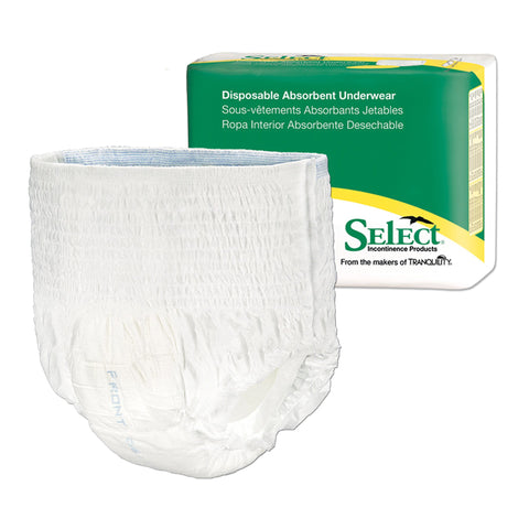 Select® Heavy Protection Absorbent Underwear, Medium, 20 per Bag