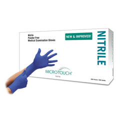 Micro Touch® Nitrile Nitrile Exam Glove, Extra Small, Blue