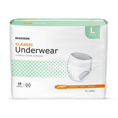 McKesson Classic Light Absorbent Underwear, Large