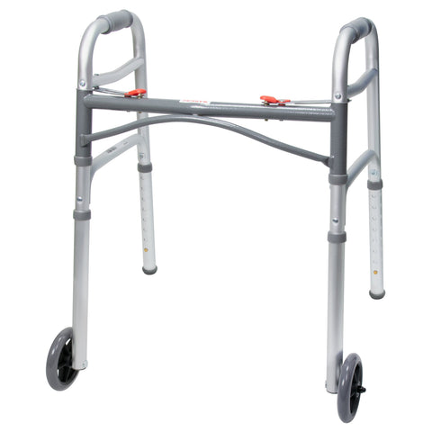 McKesson Folding Walker, 25   32¼ in., Silver, 350 lbs. Capacity, Aluminum