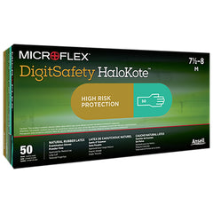 MICROFLEX® DigitSafety HaloKote™ DSK Latex Exam Glove, Medium, Green