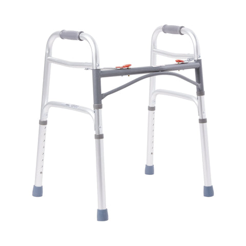 McKesson Folding Walker, 25   32 in., Silver, 350 lbs. Capacity, Aluminum