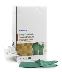 McKesson Perry® Polychloroprene Standard Cuff Length Surgical Glove, Size 6½, Dark Green