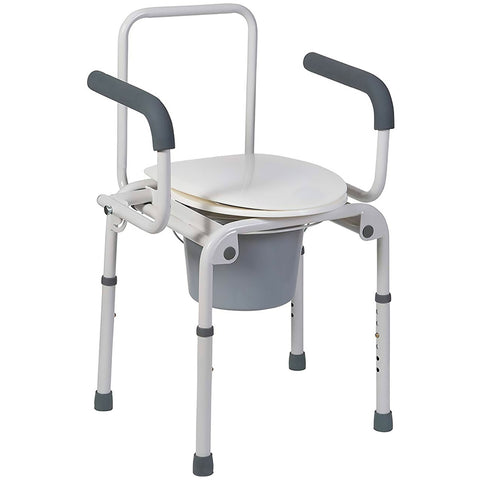 Mabis® Drop Arm Steel Commode