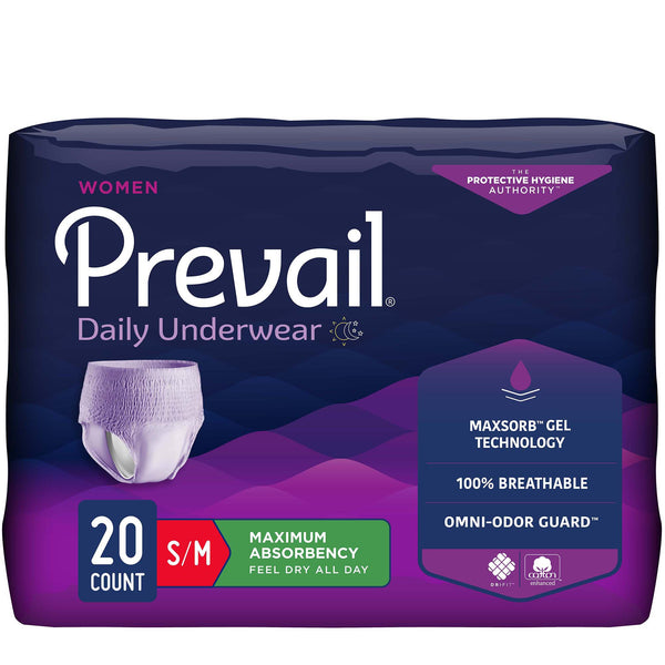 Prevail® For Women Daily Underwear Maximum Absorbent Underwear, Small / Medium