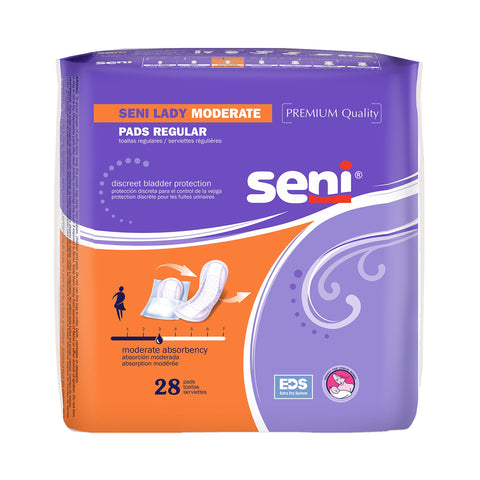 Seni® Lady Moderate Bladder Control Pad, 10 Inch Length