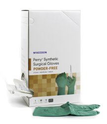 McKesson Perry® Polychloroprene Standard Cuff Length Surgical Glove, Size 7½, Dark Green