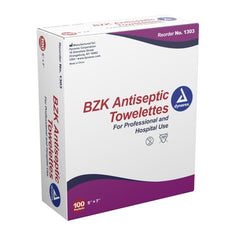 dynarex® Unscented BZK Antiseptic Towelettes, Individual Packet