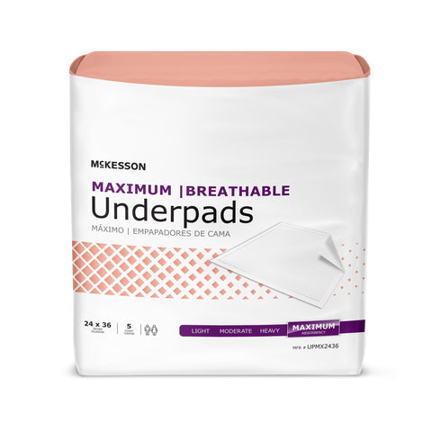 McKesson Ultimate Maximum Absorbency Underpad, 24 x 36 Inch