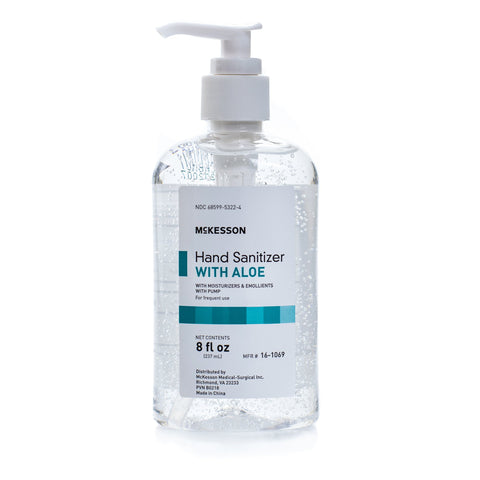 McKesson Gel Hand Sanitizer with Aloe, 8 oz. Pump Bottle