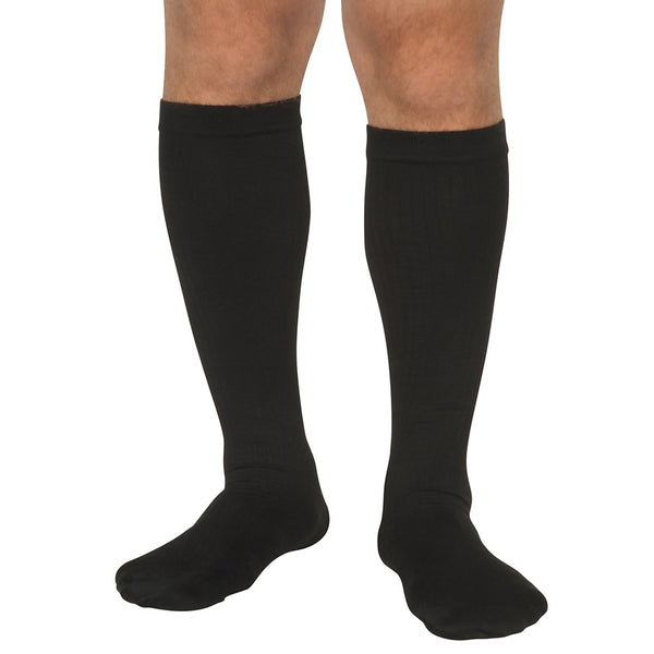 QCS Diabetic Compression Knee High Socks, Small, Black