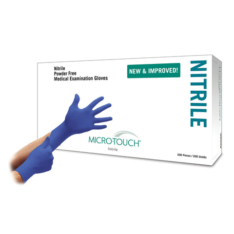 Ansell Micro Touch® Nitrile Gloves, Blue