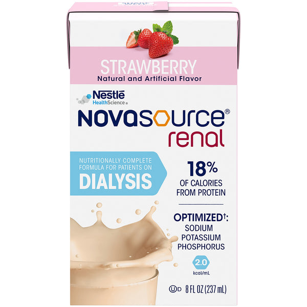Novasource® Renal Strawberry Oral Supplement, 8 oz. Carton, 27 per Case