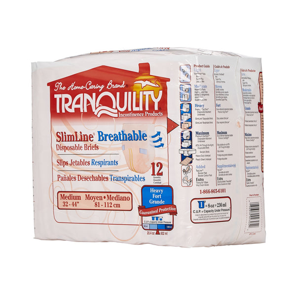 Tranquility® SlimLine® Breathable Heavy Protection Incontinence Brief, Medium