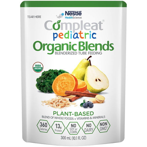 Compleat® Pediatric Organic Blends Plant Blend Pediatric Oral Supplement / Tube Feeding Formula, 10.1 oz. Pouch