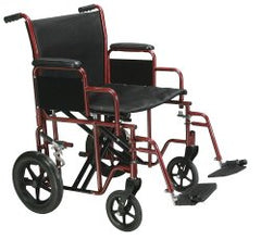 drive™ Bariatric Heavy Duty Transport Chair, 20 in. Seat, Steel, 450 lbs. Capacity