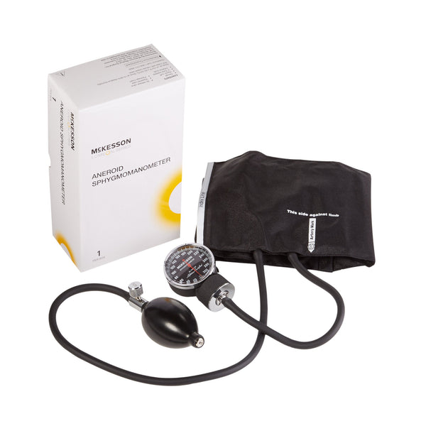 McKesson LUMEON™ Aneroid Sphygmomanometer, Adult Medium, Black