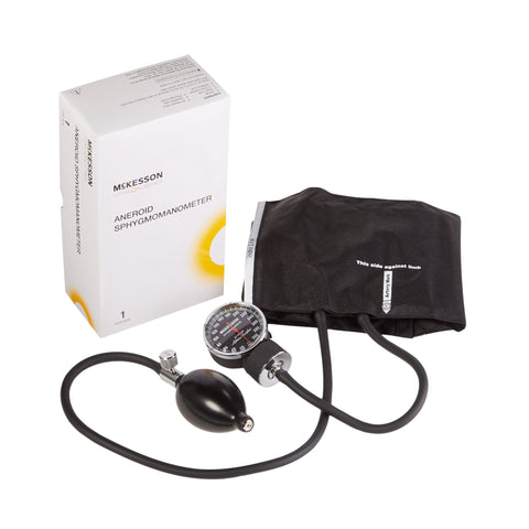 McKesson LUMEON™ Aneroid Sphygmomanometer, Adult Medium, Black
