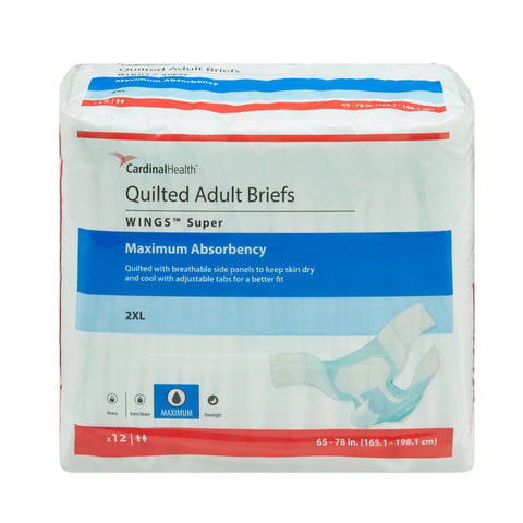 Wings™ Super Maximum Absorbency Incontinence Brief, Extra Extra Large