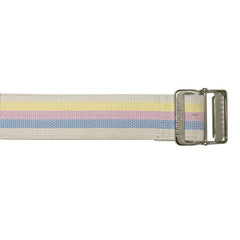 SkiL Care™ Heavy Duty Gait Belt with Metal Buckle, Pastel Stripes, 72 Inch