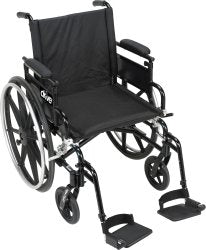 drive™ Viper Plus GT Lightweight Wheelchair with Flip Back, Padded, Removable Arm, Composite Mag Wheel, 18 in. Seat, Swing Away Footrest, 300 lbs