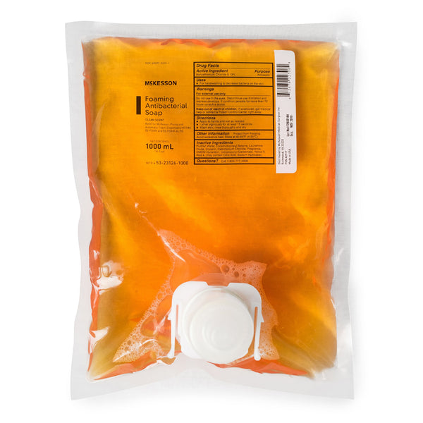 McKesson Clean Scent Foaming Antibacterial Soap, 1000 mL Refill Bag