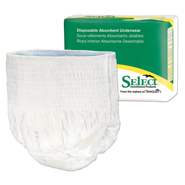 Select® Heavy Protection Absorbent Underwear, Extra Large, 14 per Bag