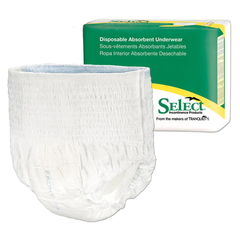 Select® Heavy Protection Absorbent Underwear, Extra Large, 14 per Bag